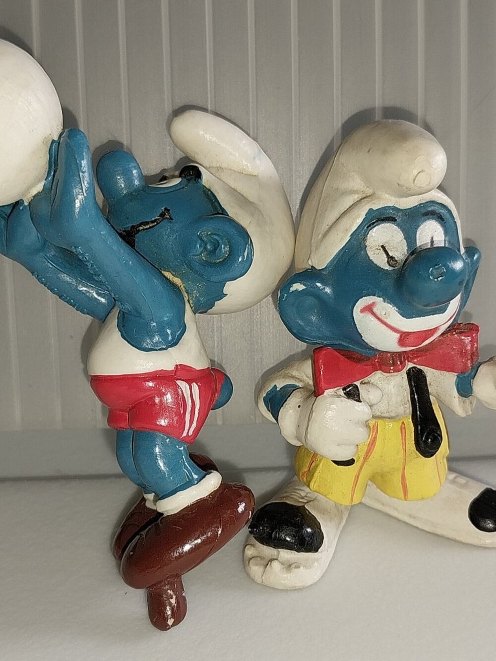 Vintage Smurf Peyo Schleich PVC Toy Set of 2